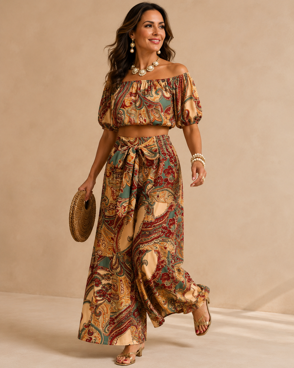 Conjunto Valentina Paisley Elegante