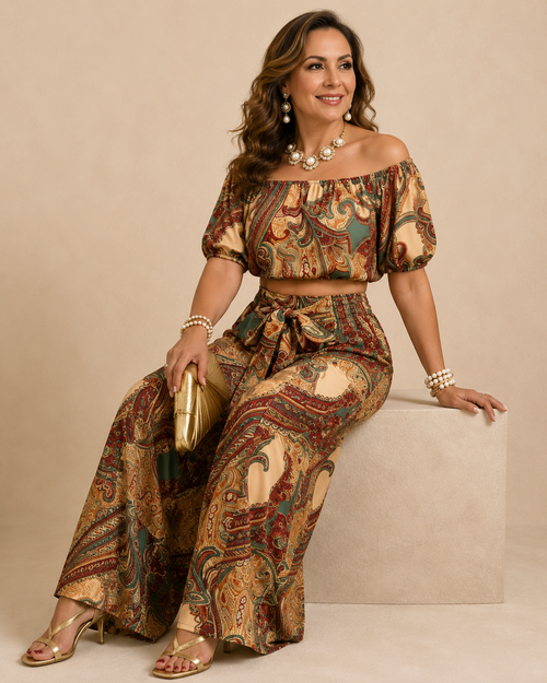 Conjunto Valentina Paisley Elegante
