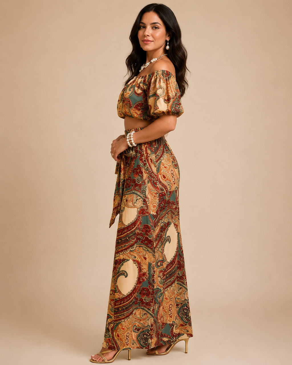 Conjunto Valentina Paisley Elegante