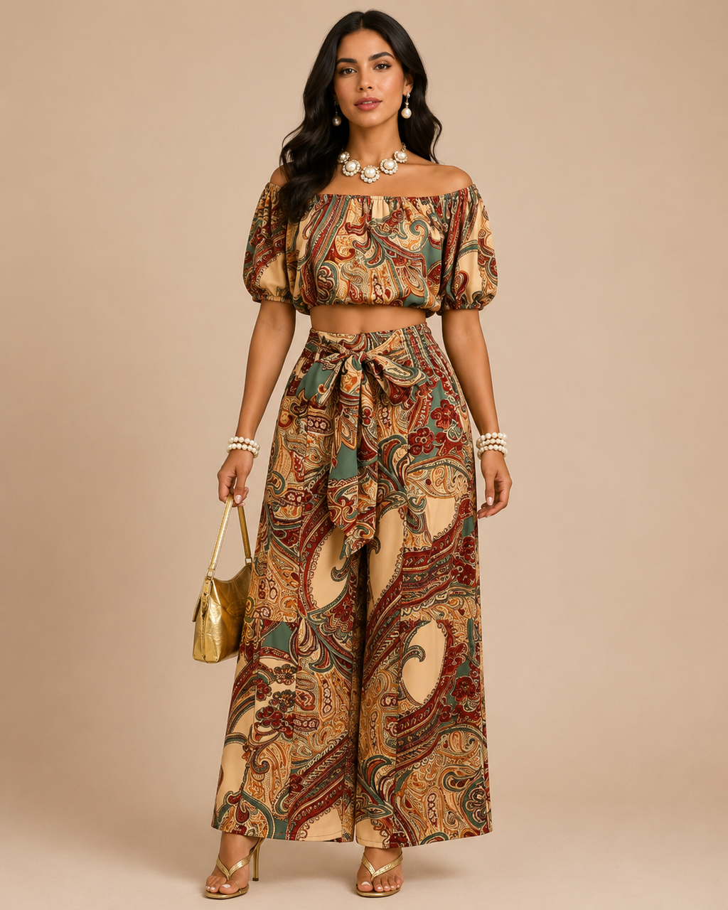 Conjunto Valentina Paisley Elegante